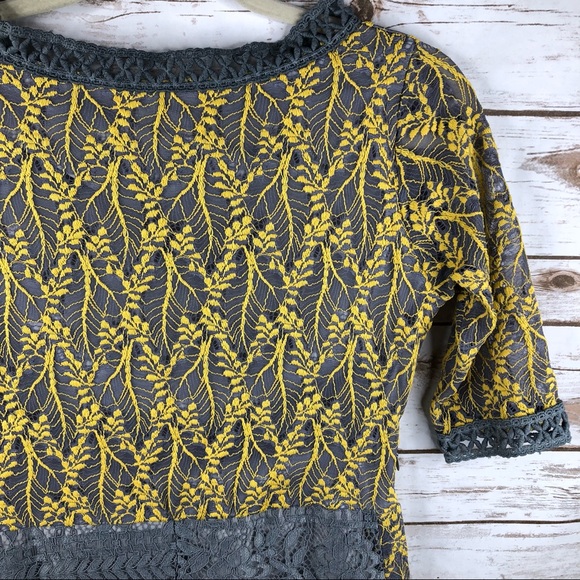 Stylewe floral lace short sleeve pockets mini dres - Picture 6 of 8